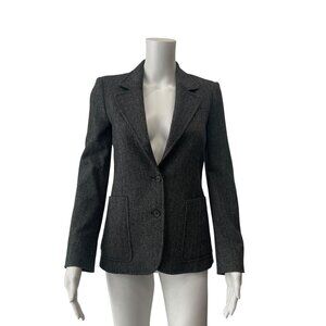 Gucci Black 2011 White Wool Blazer Jacket size IT 38/2